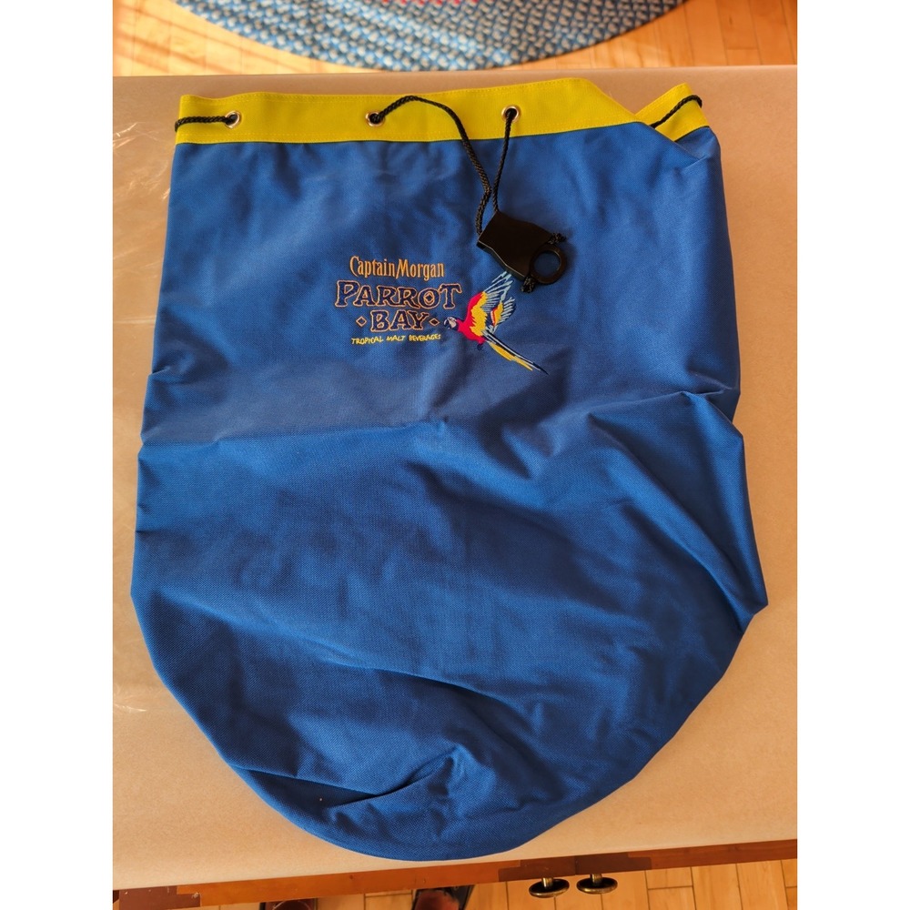 New Captain Morgan Parrot Bay Large Backpack Duffle Drawstring Canvas